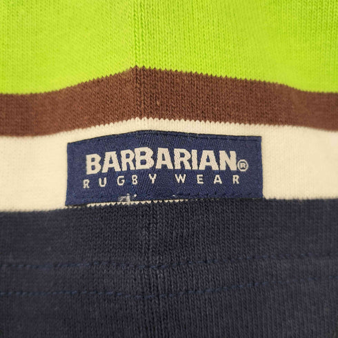 バーバリアン BARBARIAN ボーダー S/S ラガーシャツ メンズ JPN:XS